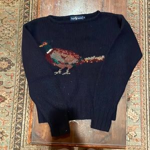 Ralph Lauren hand knit sweater with pheasant